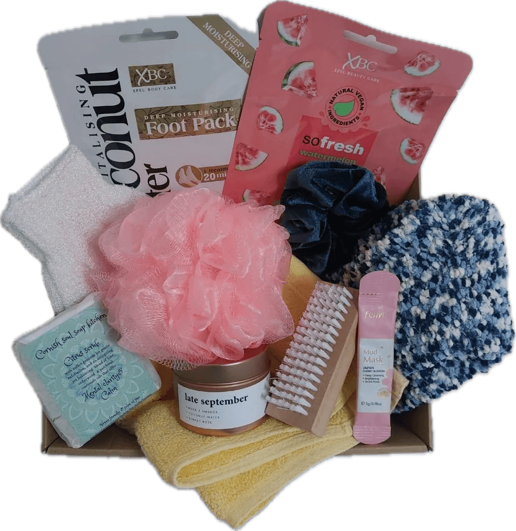 Christmas Pamper Tray - Includes Cornish Soap and Candles - Tin Coast Treats
